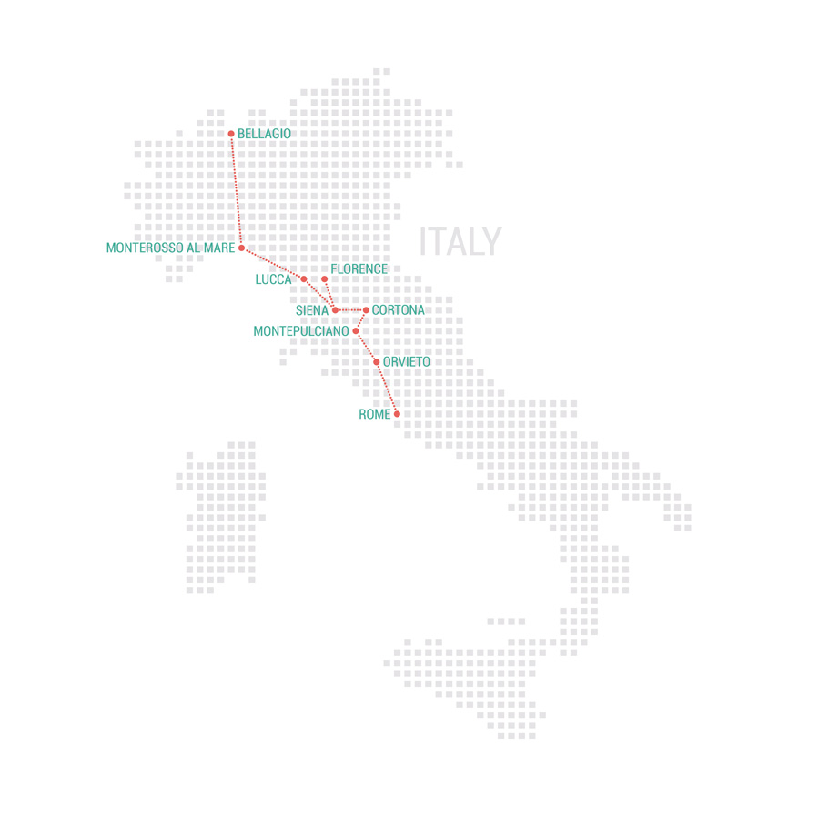 Tuscany tour map
